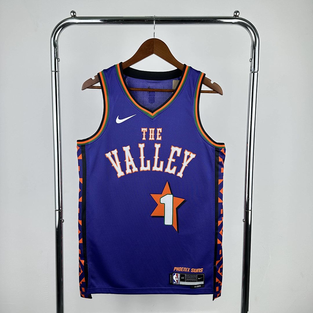 2025 Phoenix Suns Booker #1 City Edition NBA Jersey 11
