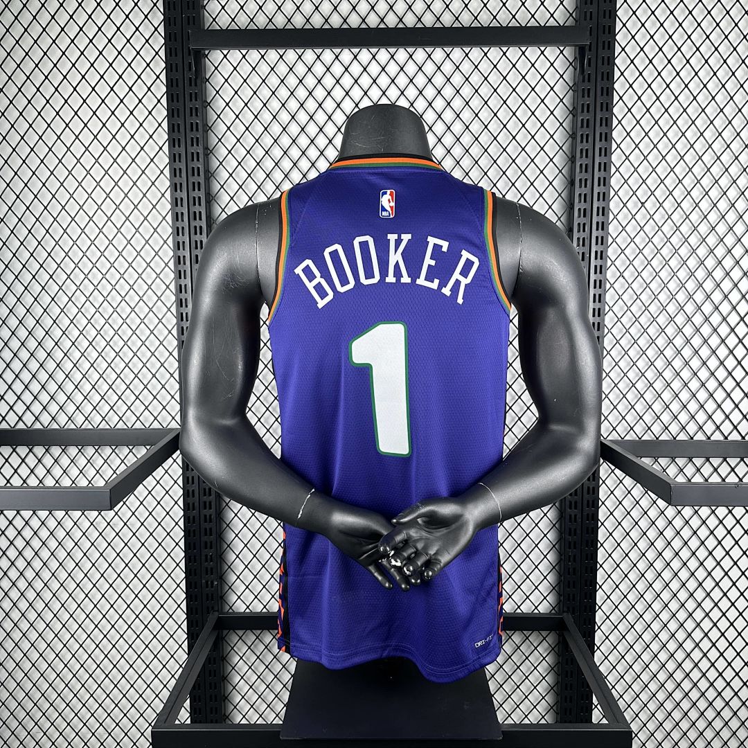 2025 Phoenix Suns Booker #1 City Edition NBA Jersey 2