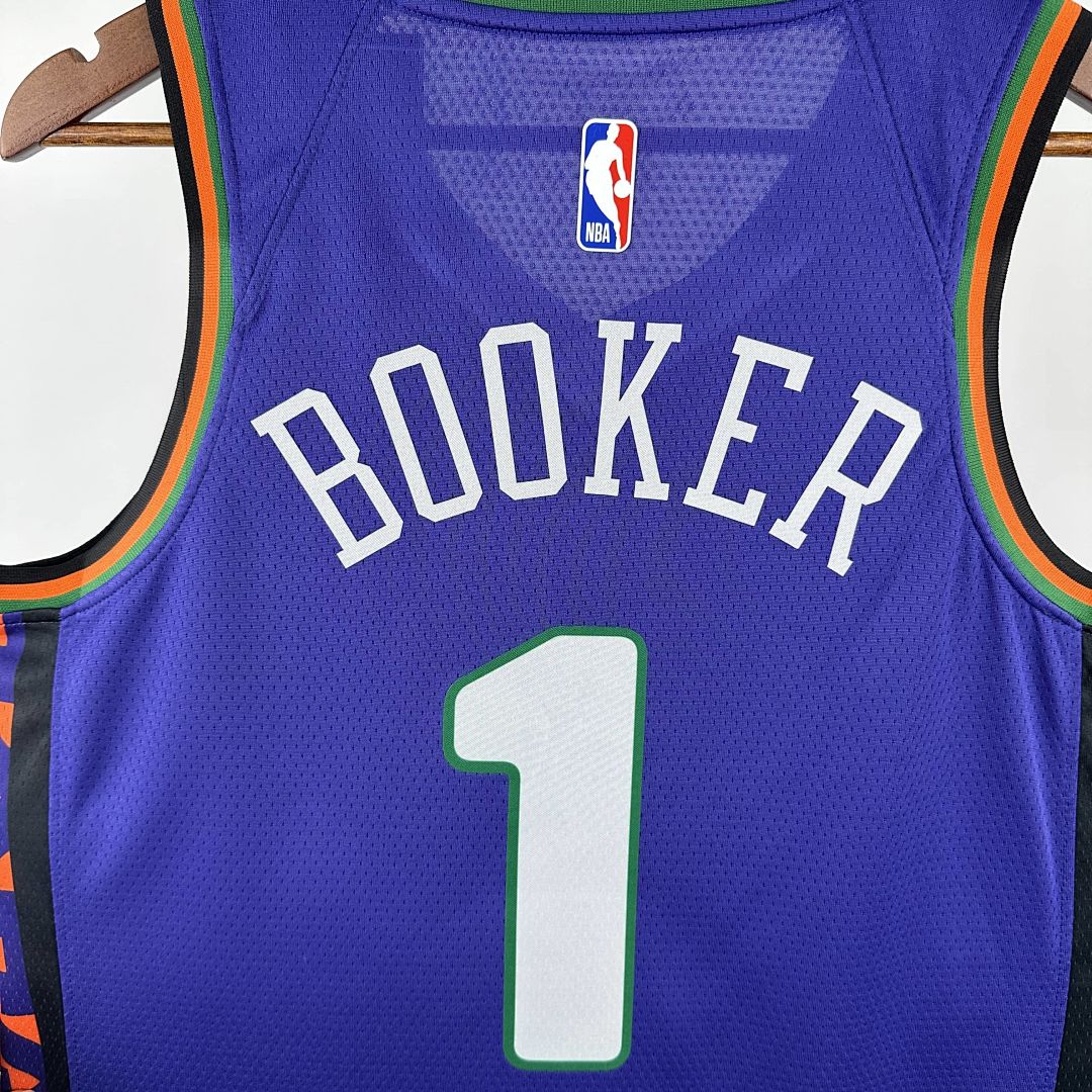 2025 Phoenix Suns Booker #1 City Edition NBA Jersey 5