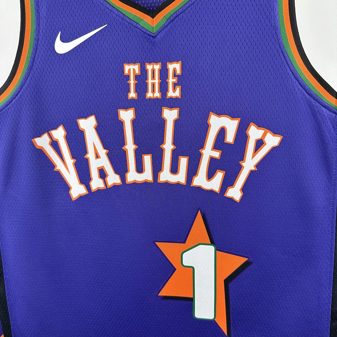 2025 Phoenix Suns Booker #1 City Edition NBA Jersey 7