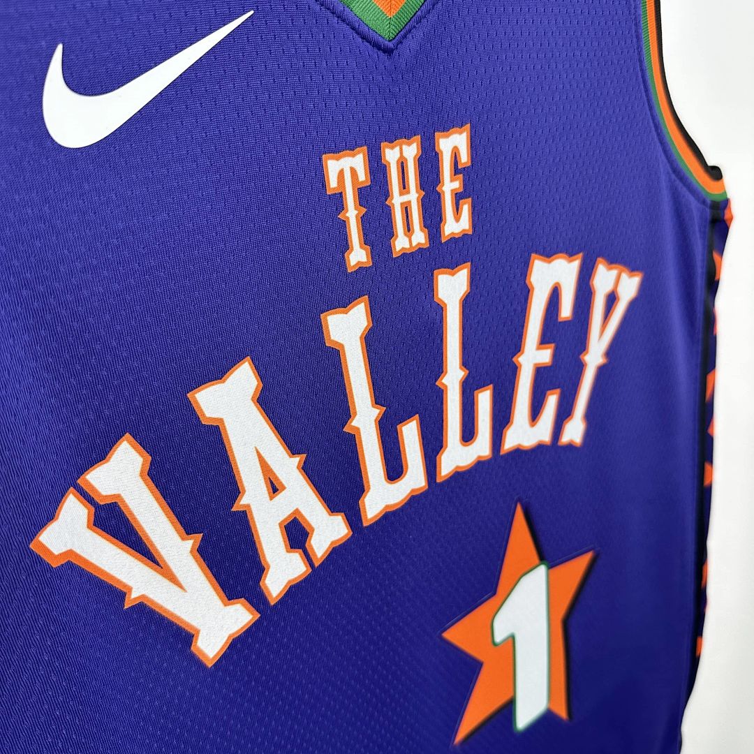 2025 Phoenix Suns Booker #1 City Edition NBA Jersey 8