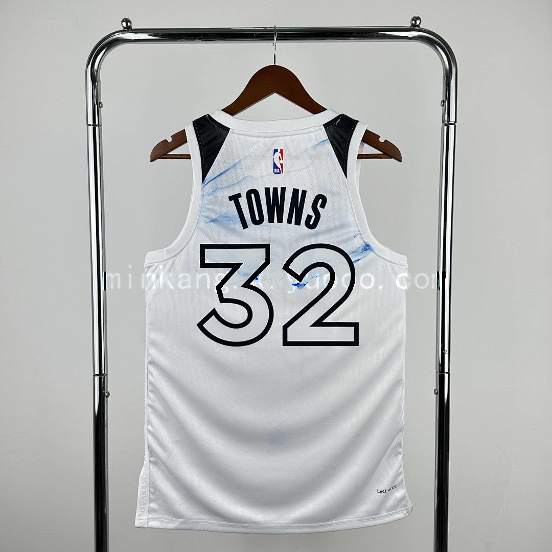 2025 Minnesota Timberwolves Towns #32 City Edition NBA Jersey 10