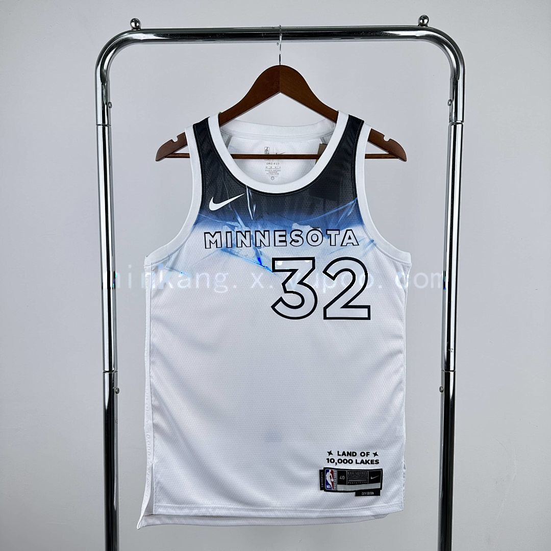 2025 Minnesota Timberwolves Towns #32 City Edition NBA Jersey 11