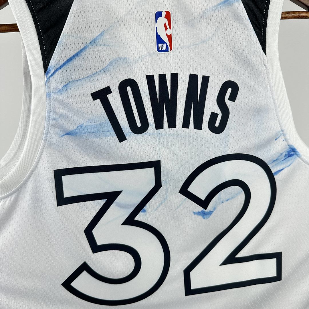 2025 Minnesota Timberwolves Towns #32 City Edition NBA Jersey 6