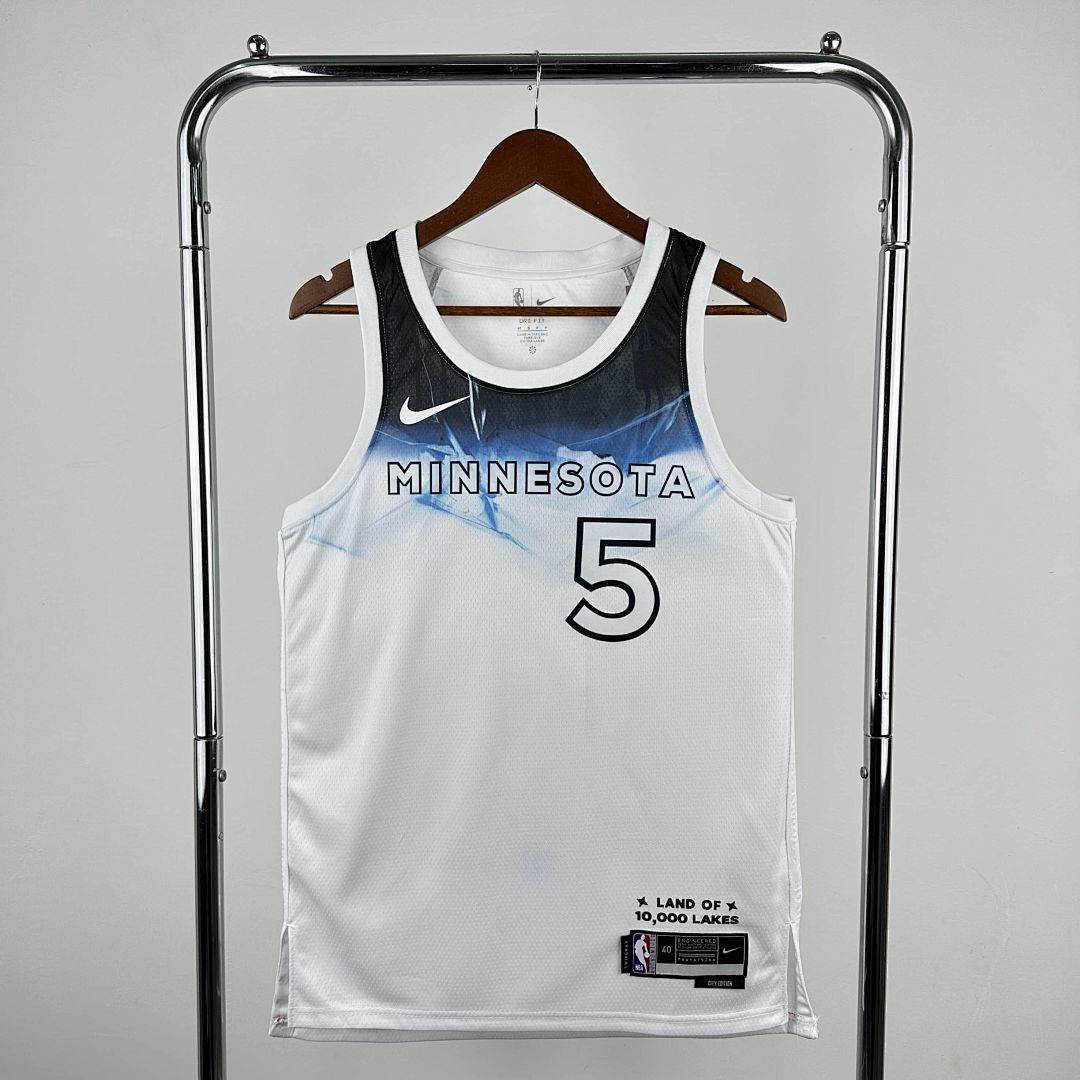 2025 Minnesota Timberwolves Edwards #5 City Edition NBA Jersey 10