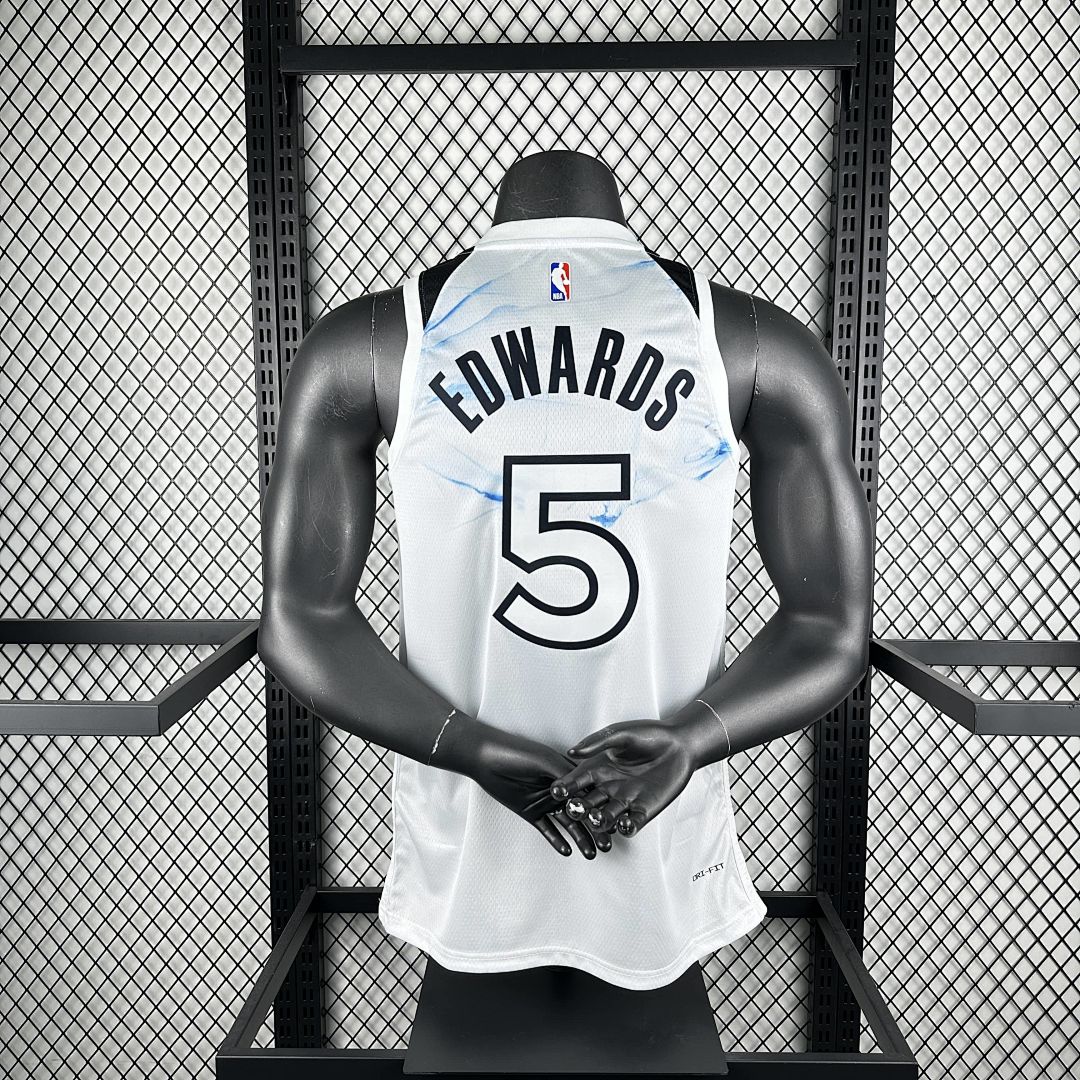 2025 Minnesota Timberwolves Edwards #5 City Edition NBA Jersey 9