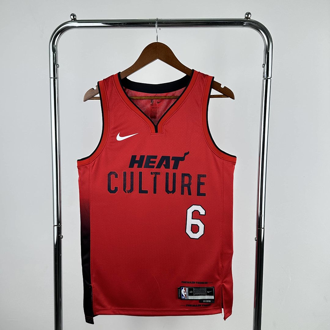 2025 Miami Heat James #6 City Edition NBA Jersey 11