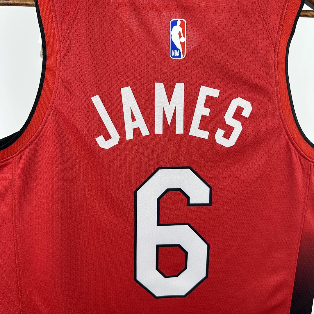 2025 Miami Heat James #6 City Edition NBA Jersey 5