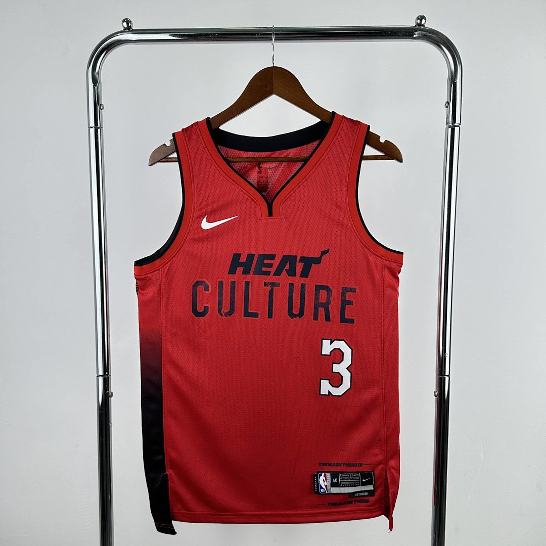 2025 Miami Heat Wade #3 City Edition NBA Jersey 11