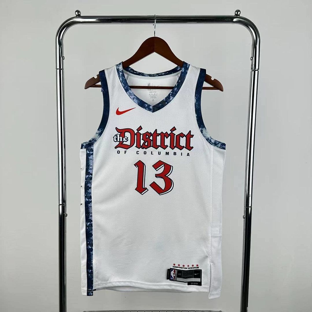 2025 Washington Wizards Poole #13 City édition NBA maillot 11