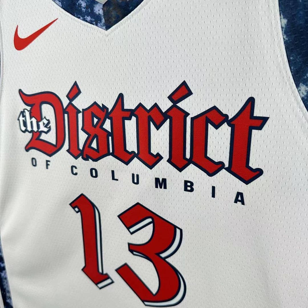 2025 Washington Wizards Poole #13 City édition NBA maillot 8