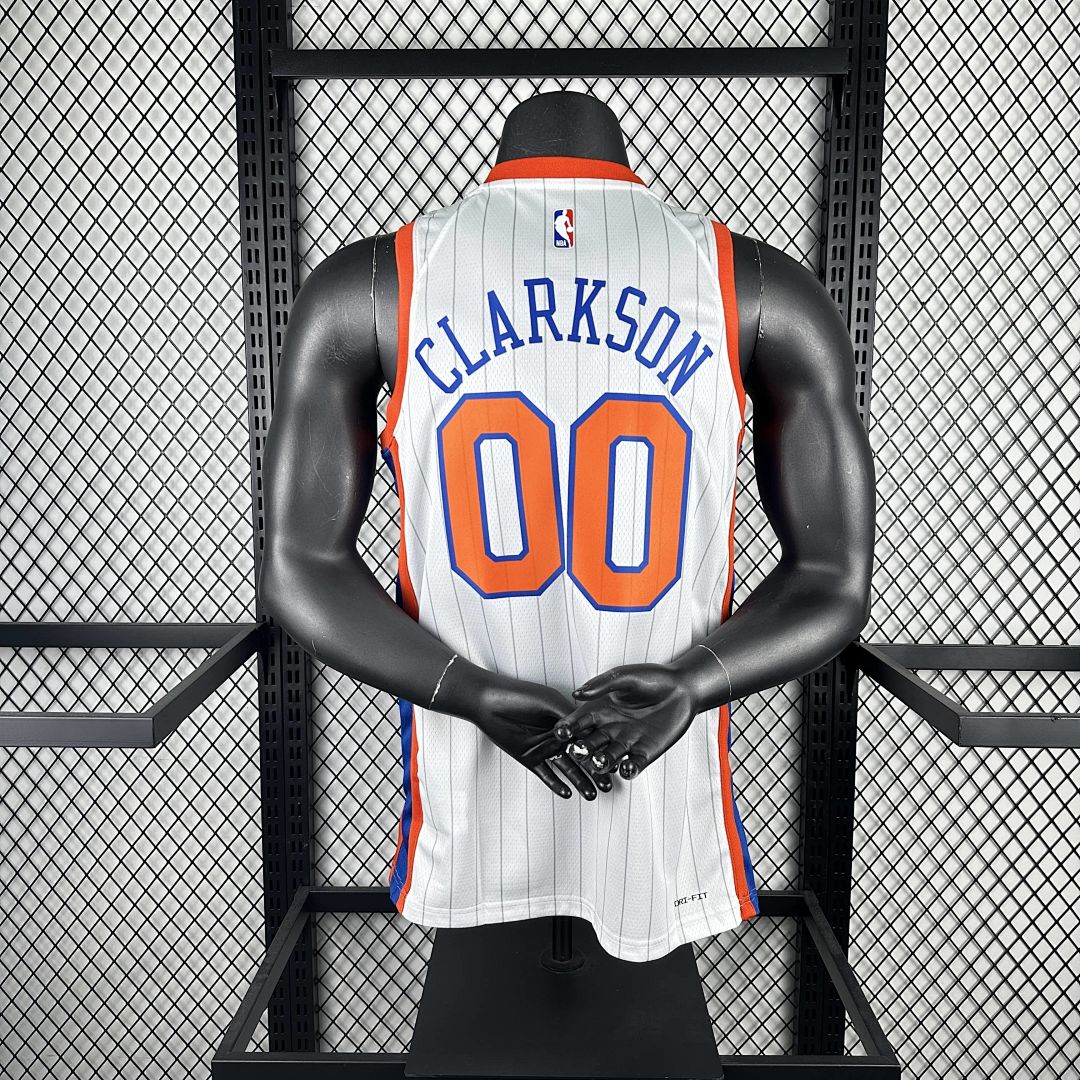 2025 New York Knicks Clarkson #00 City Edition NBA Jersey 2