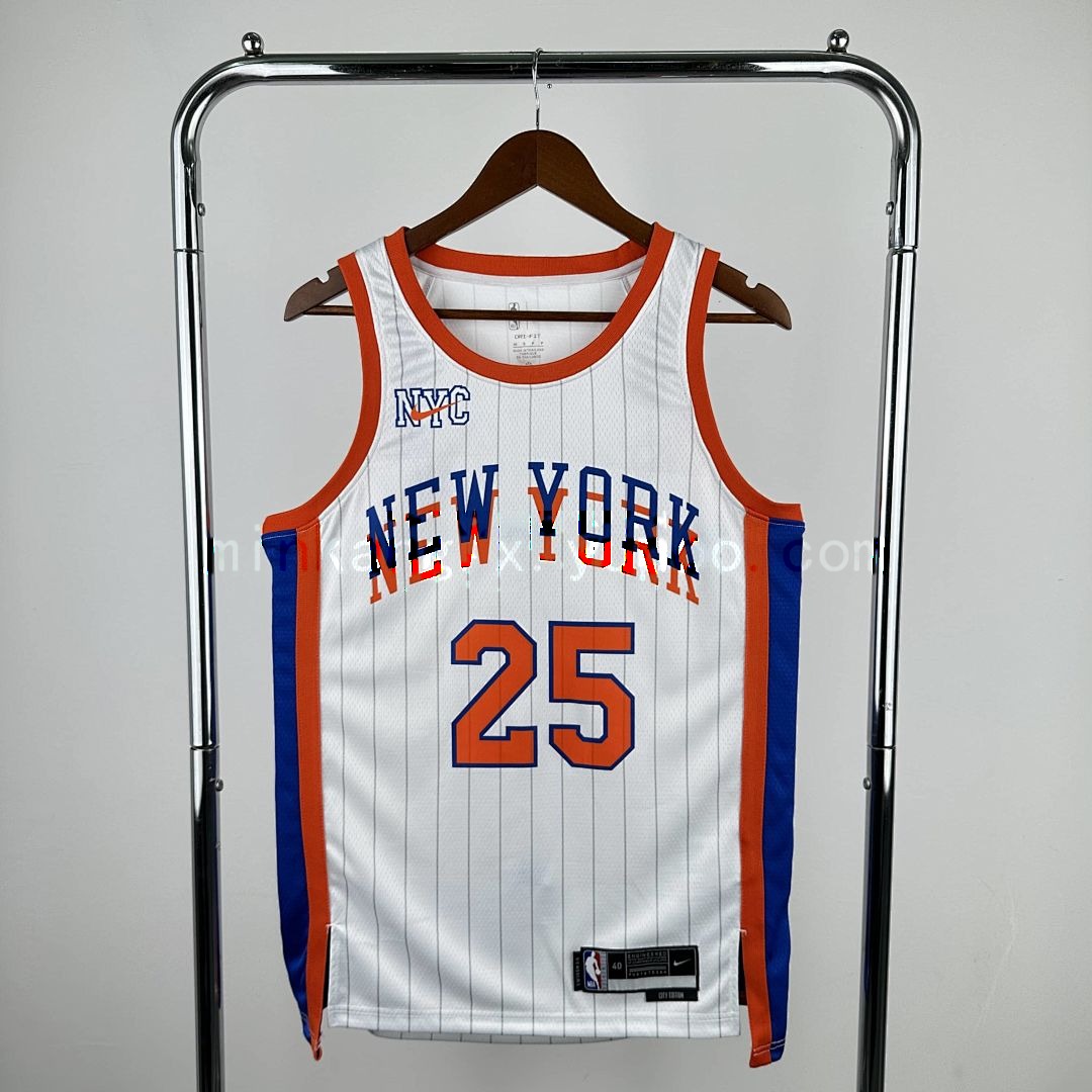 2025 New York Knicks Bridges #25 City Edition NBA Jersey 2