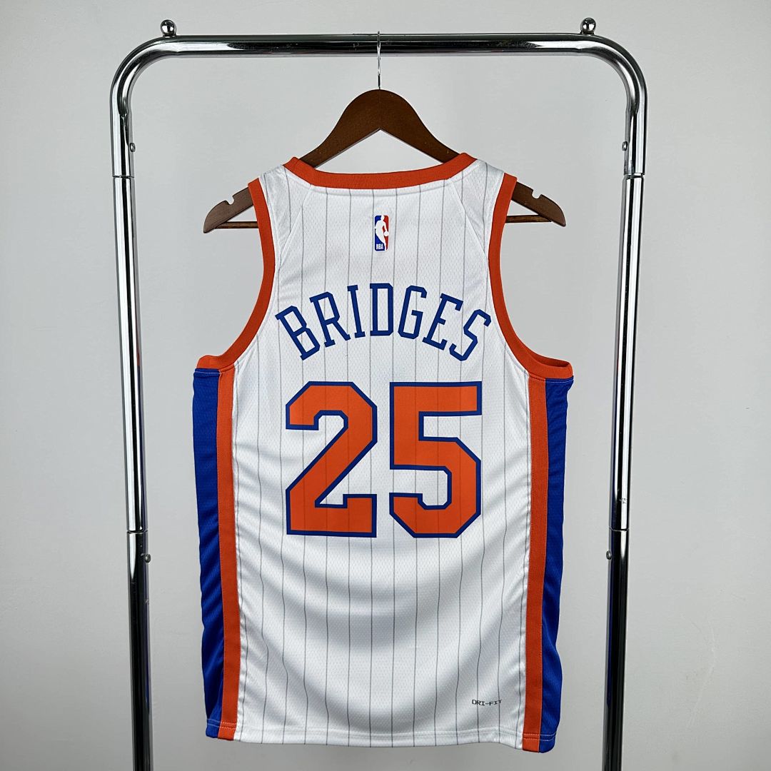2025 New York Knicks Bridges #25 City Edition NBA Jersey 3