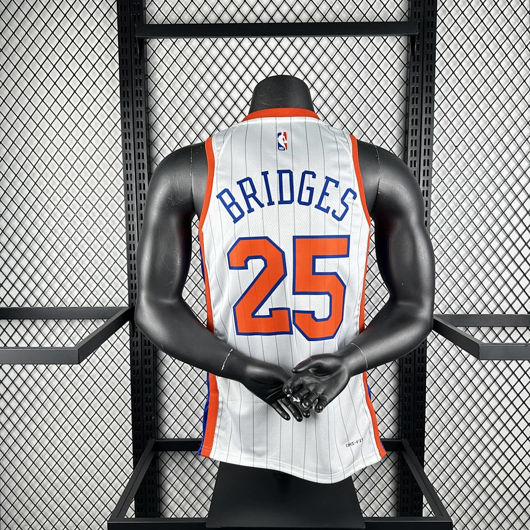 2025 New York Knicks Bridges #25 City Edition NBA Jersey 4