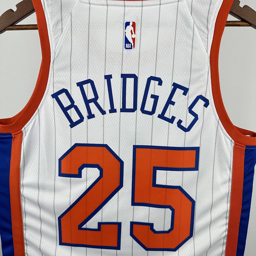 2025 New York Knicks Bridges #25 City Edition NBA Jersey 8