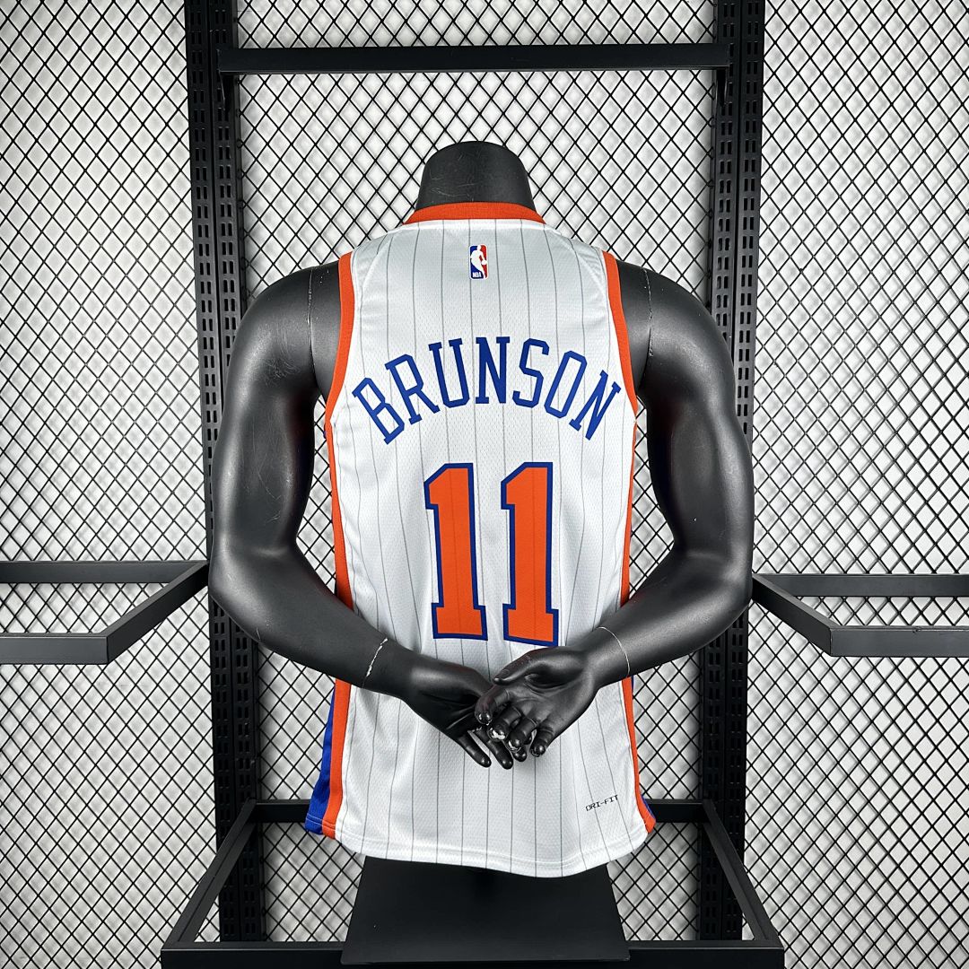 2025 New York Knicks Brunson #11 City Edition NBA Jersey 4