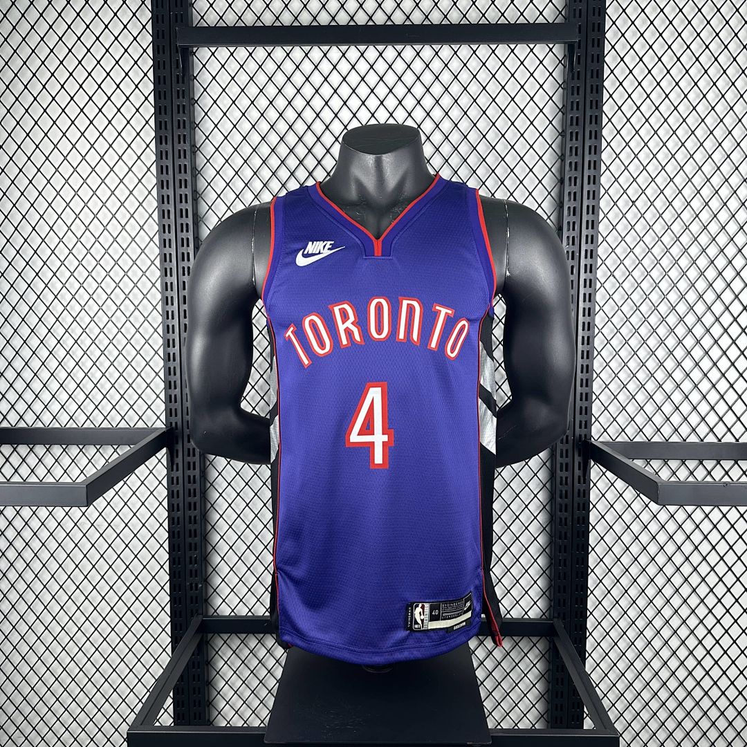 2025 Toronto Raptors Barnes #4 Retro Edition NBA Jersey