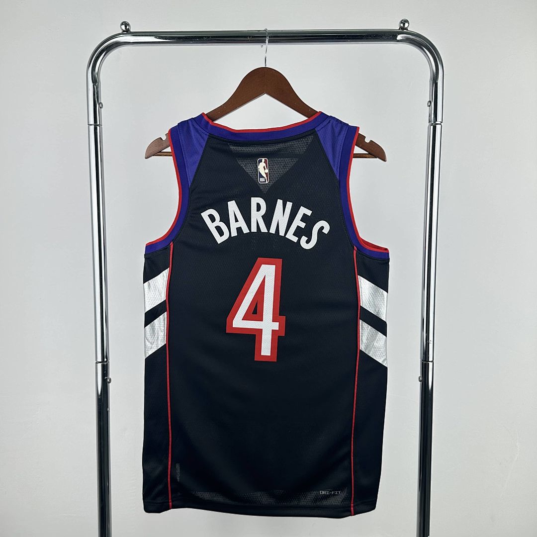 2025 Toronto Raptors Barnes #4 Retro Edition NBA Jersey 11