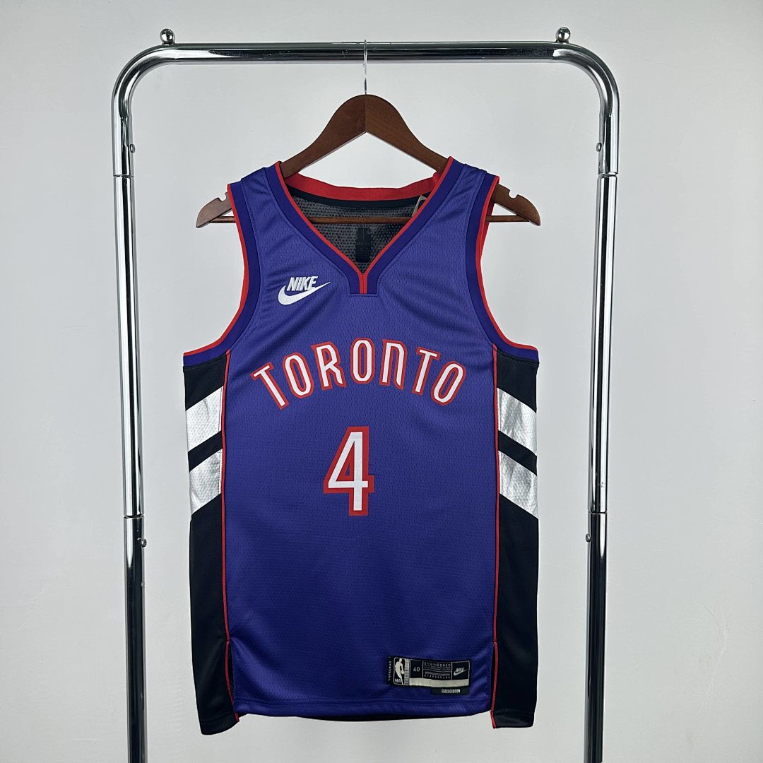2025 Toronto Raptors Barnes #4 Retro Edition NBA Jersey 12