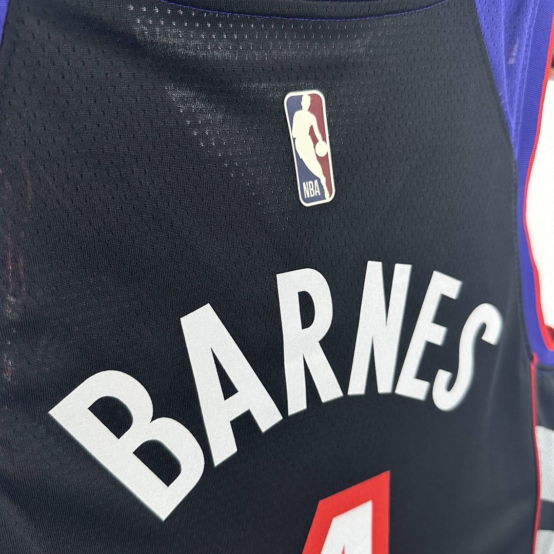 2025 Toronto Raptors Barnes #4 Retro Edition NBA Jersey 6