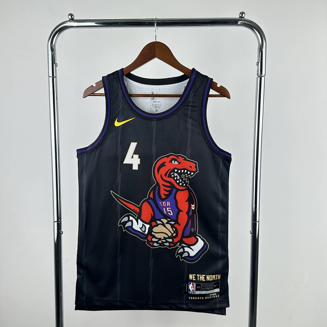 2025 Toronto Raptors Barnes #4 City Edition NBA Jersey 11