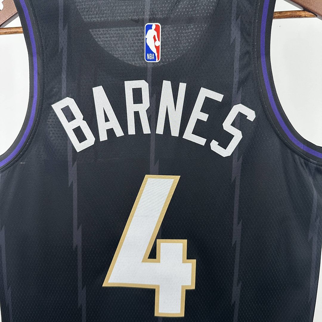2025 Toronto Raptors Barnes #4 City Edition NBA Jersey 5