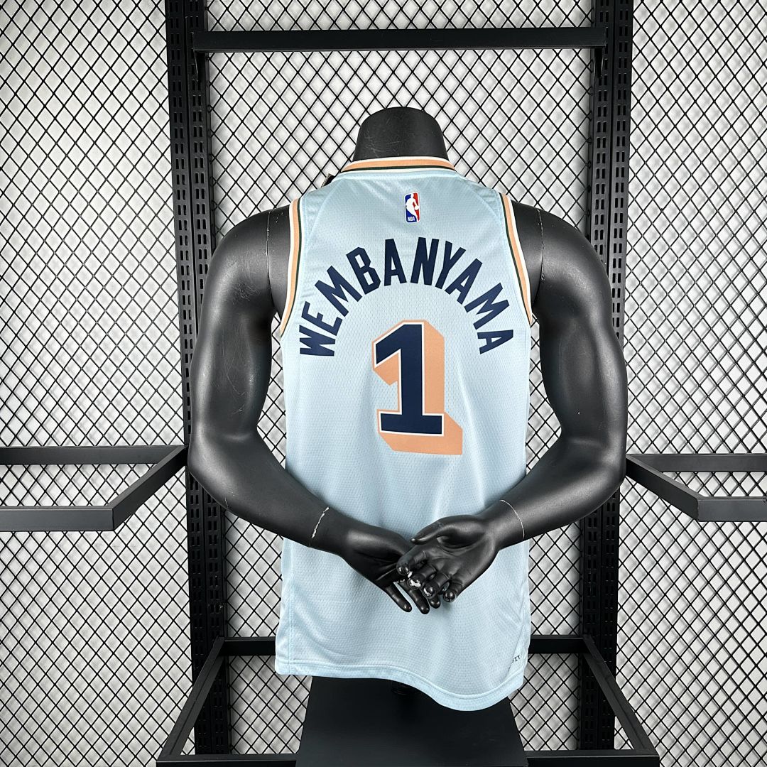 2025 San Antonio Spurs Wembanyama #1 City Edition NBA Jersey 2