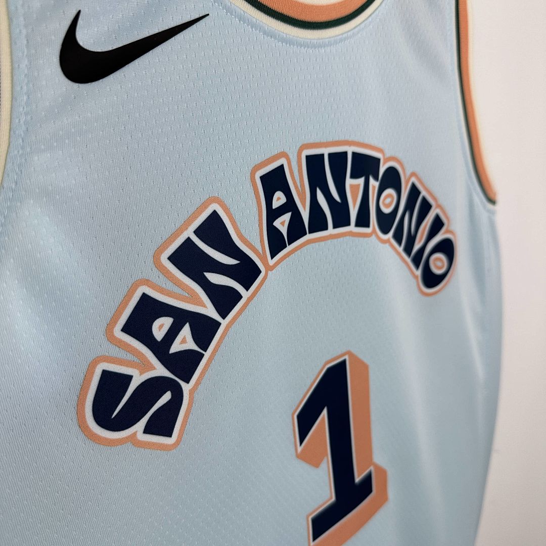 2025 San Antonio Spurs Wembanyama #1 City Edition NBA Jersey 6