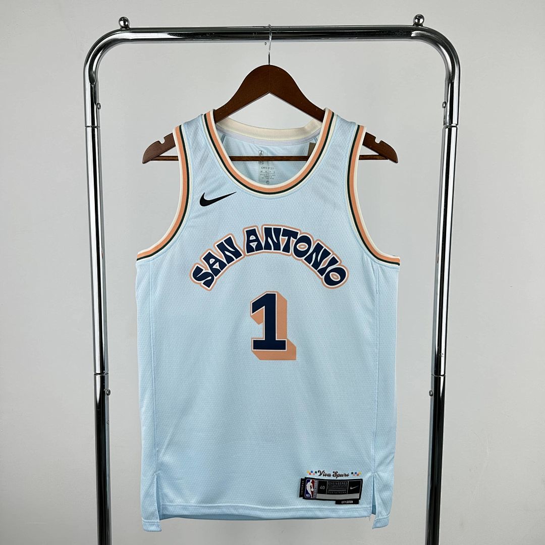2025 San Antonio Spurs Wembanyama #1 City Edition NBA Jersey 9