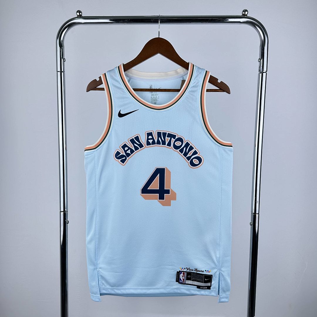 2025 San Antonio Spurs Fox #4 City Edition NBA Jersey 10