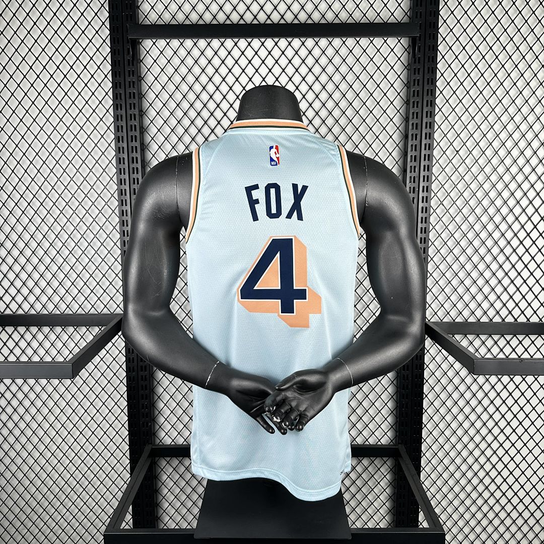 2025 San Antonio Spurs Fox #4 City Edition NBA Jersey 2