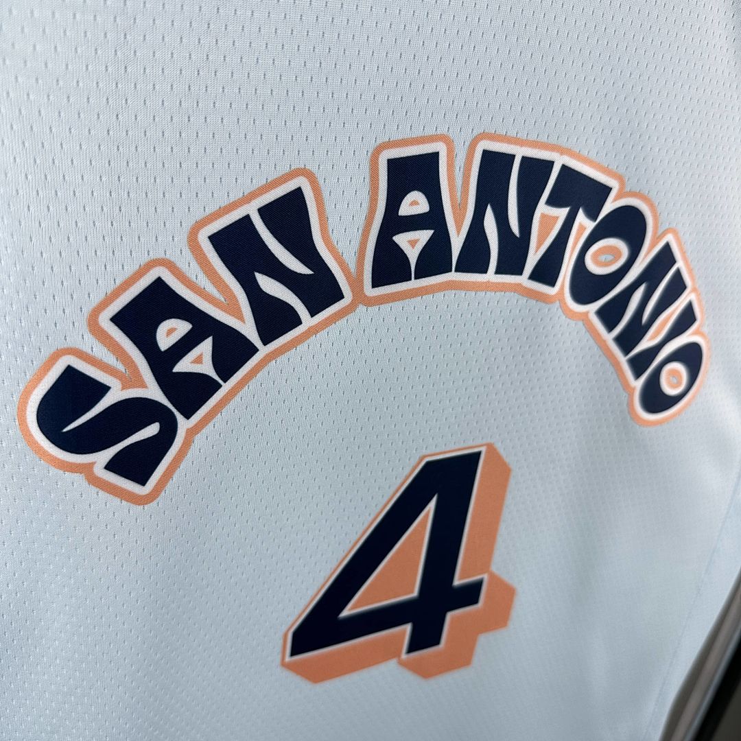 2025 San Antonio Spurs Fox #4 City Edition NBA Jersey 7