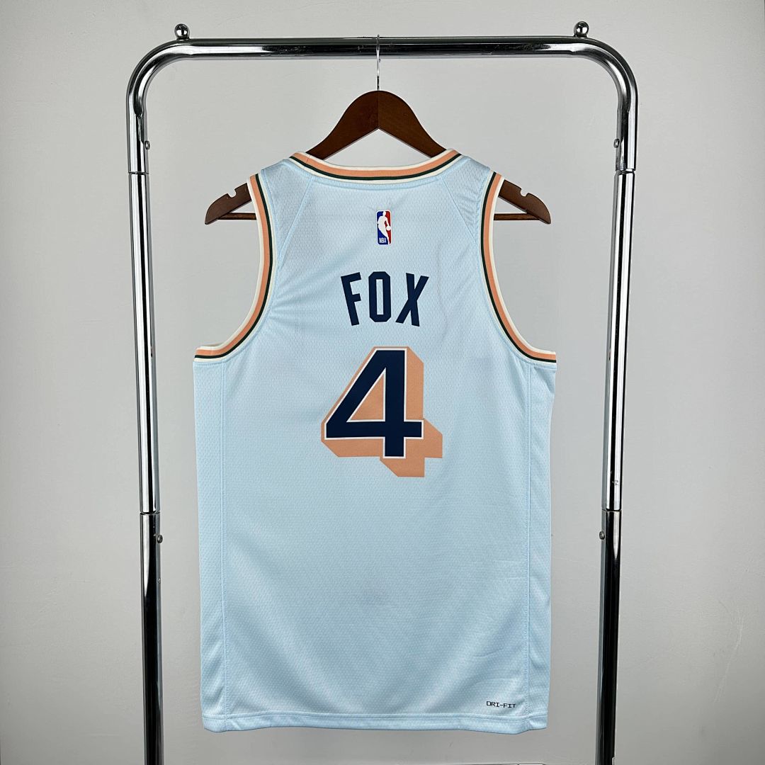 2025 San Antonio Spurs Fox #4 City Edition NBA Jersey 9