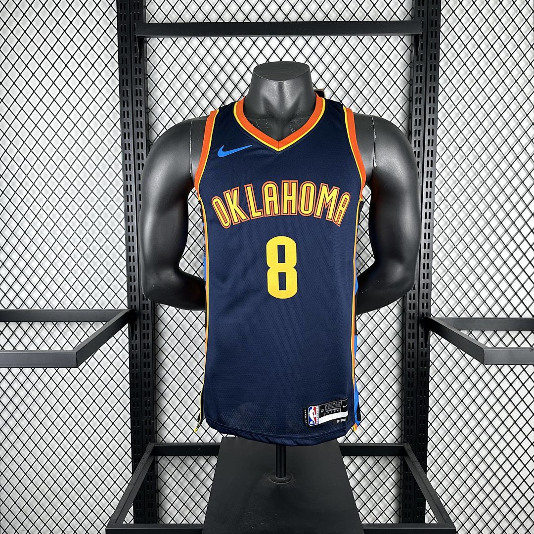 2025 Oklahoma City Thunder Williams #8 City Edition NBA Jersey