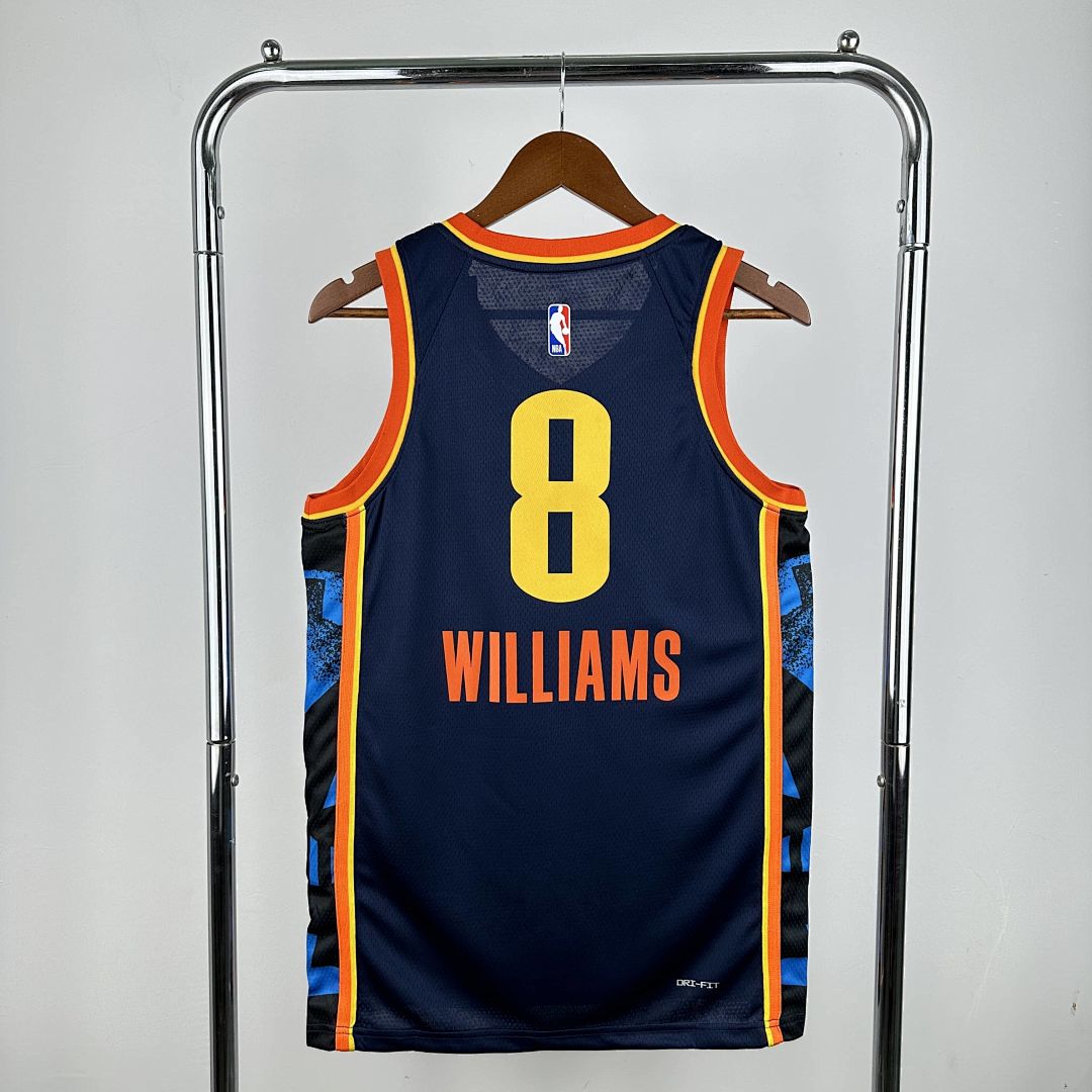 2025 Oklahoma City Thunder Williams #8 City Edition NBA Jersey 11