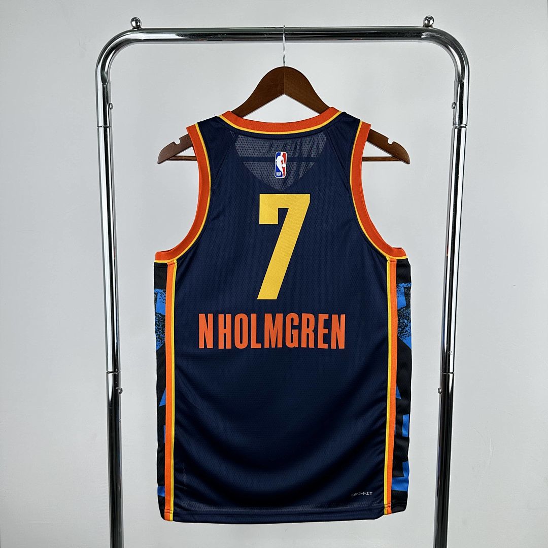 2025 Oklahoma City Thunder Nholmgren #7 City Edition NBA Jersey 10