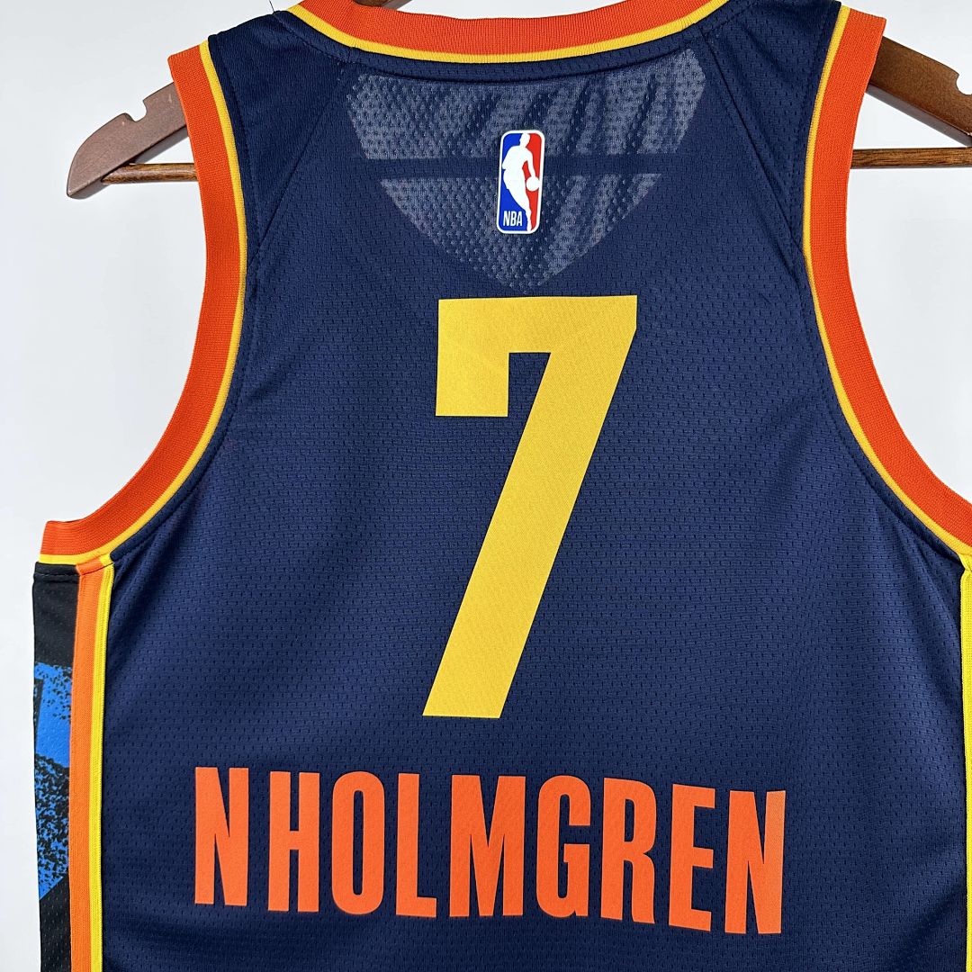 2025 Oklahoma City Thunder Nholmgren #7 City Edition NBA Jersey 6