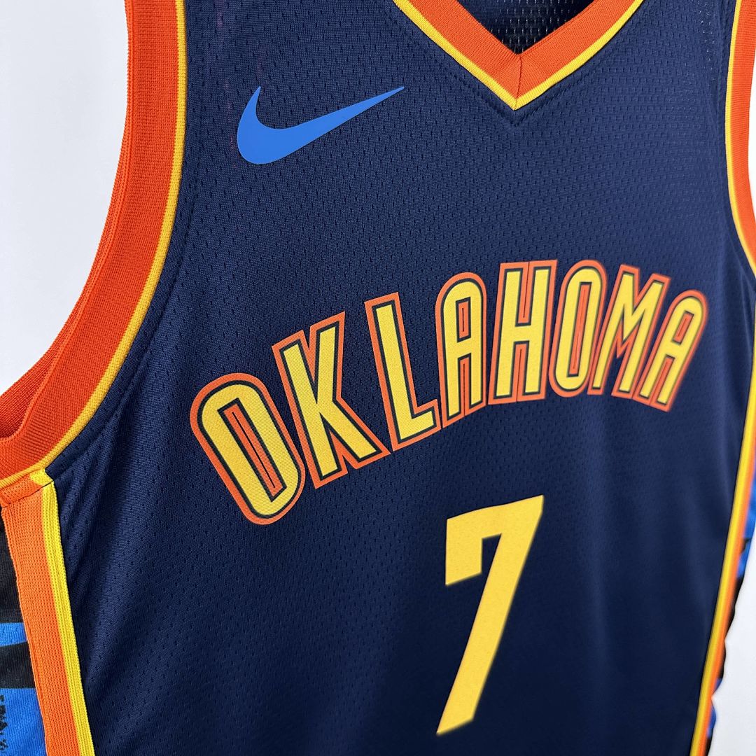 2025 Oklahoma City Thunder Nholmgren #7 City Edition NBA Jersey 8