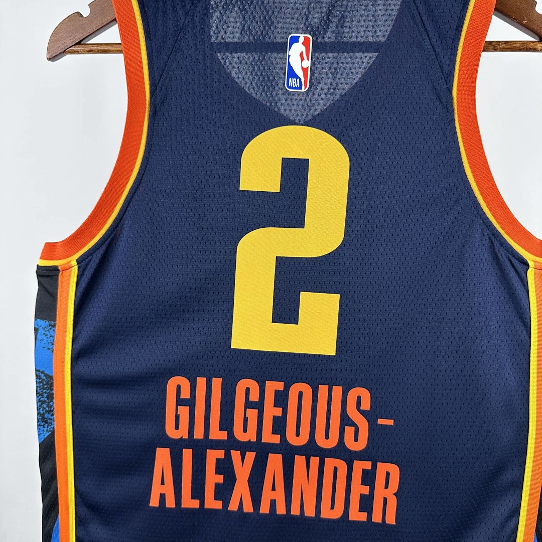 2025 Oklahoma City Thunder Alexander #2 City Edition NBA Jersey 5