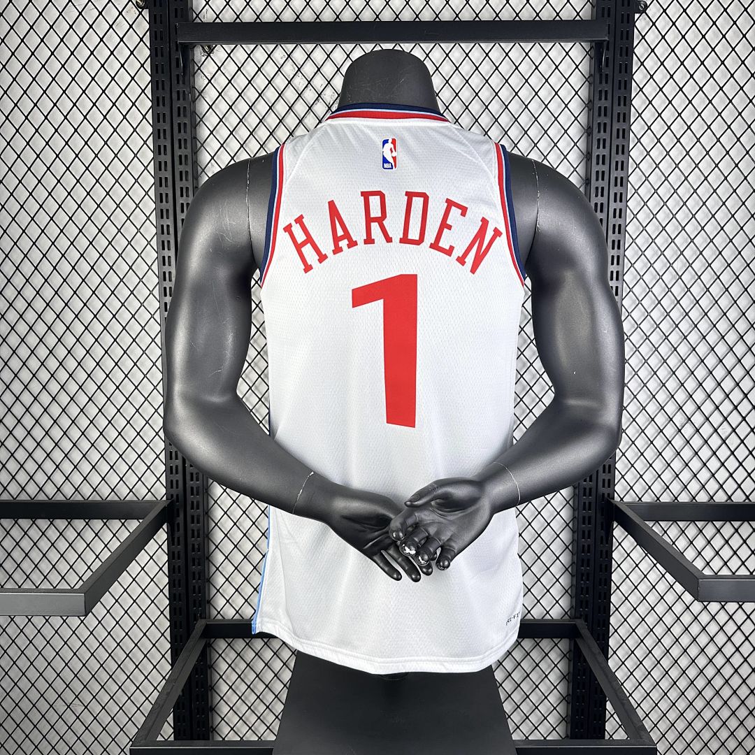 2025 LA Clippers Harden #1 Association Edition NBA Jersey 5