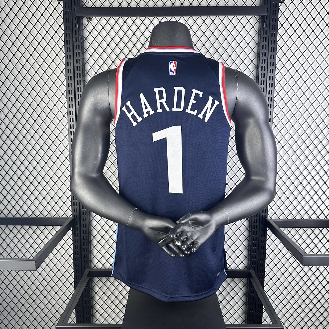 2025 LA Clippers Harden #1 Icon Edition NBA Jersey 4