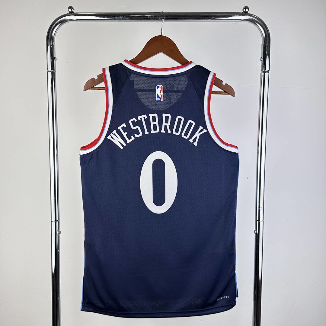 2025 LA Clippers Westbrook #0 Icon Edition NBA Jersey 12