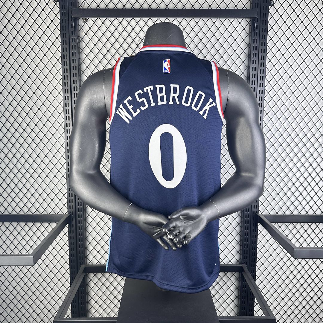 2025 LA Clippers Westbrook #0 Icon Edition NBA Jersey 4