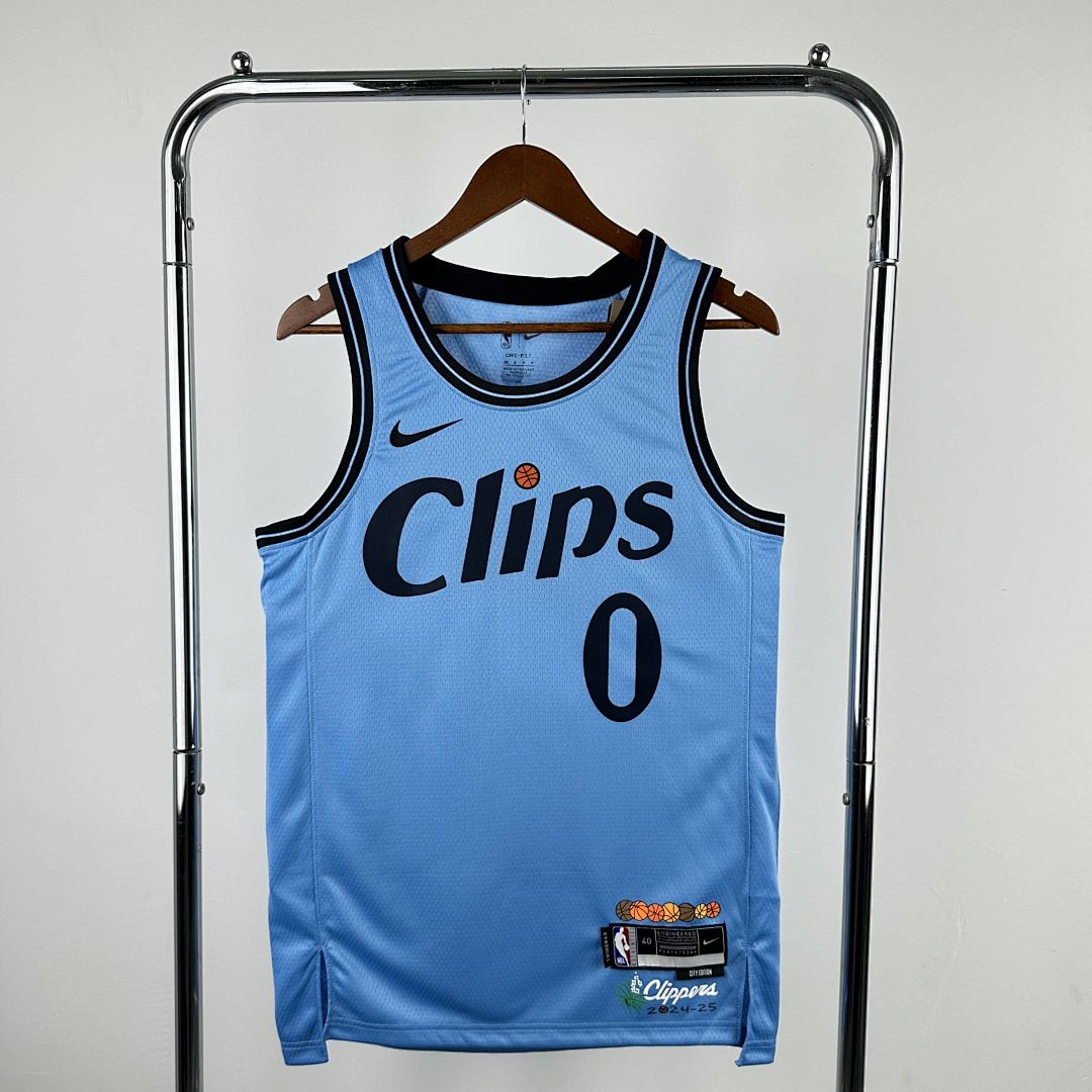 2025 LA Clippers Westbrook #0 City Edition NBA Jersey 10