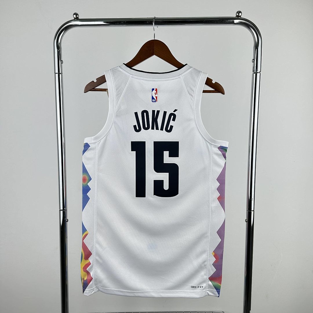2025 Denver Nuggets Jokic #15 City Edition NBA camiseta 10