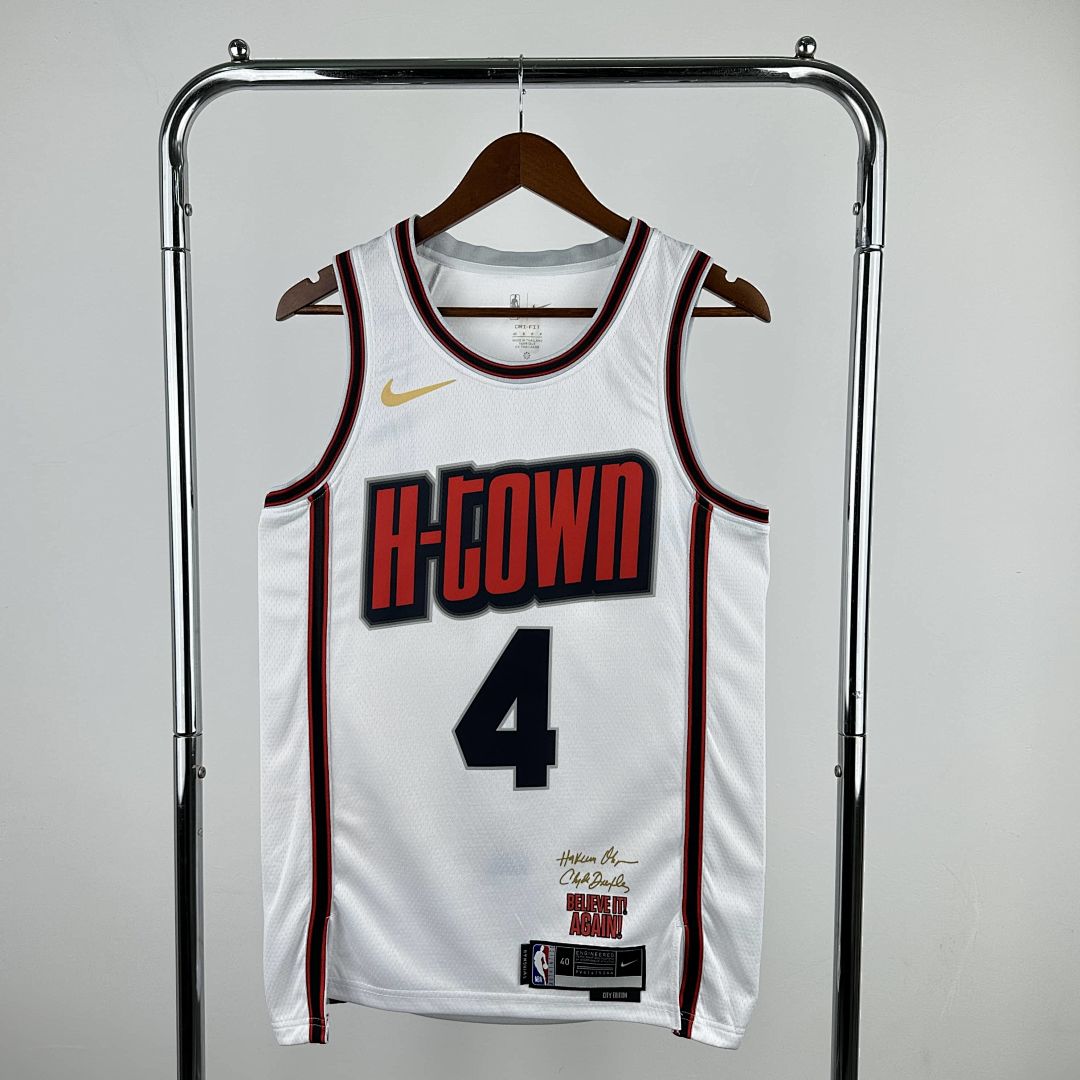 2025 Houston Rockets vert #4 City édition NBA maillot 10