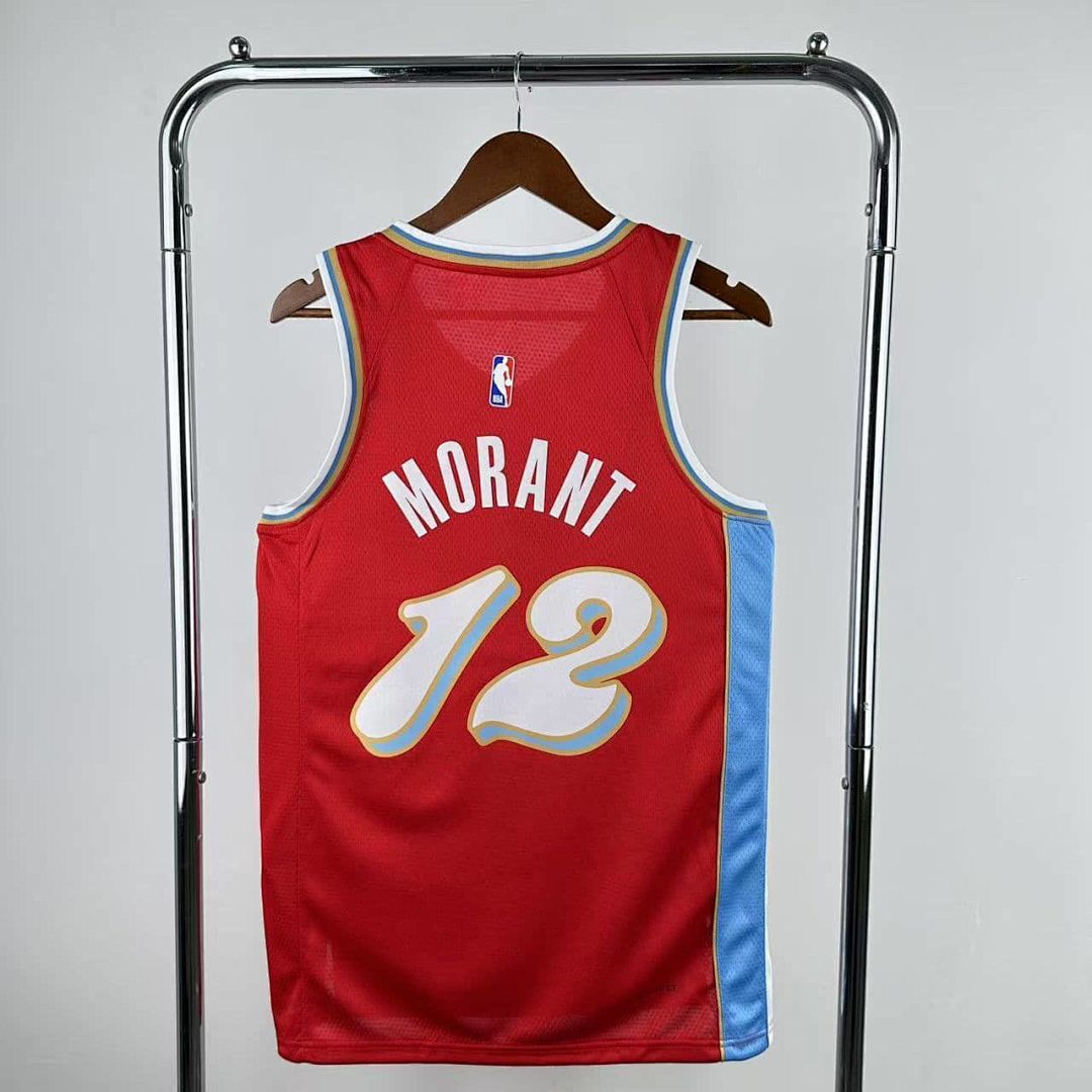 2025 Memphis Grizzlies Morant #12 City Edition NBA Jersey 10