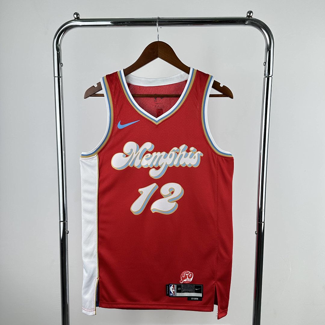 2025 Memphis Grizzlies Morant #12 City Edition NBA Jersey 11