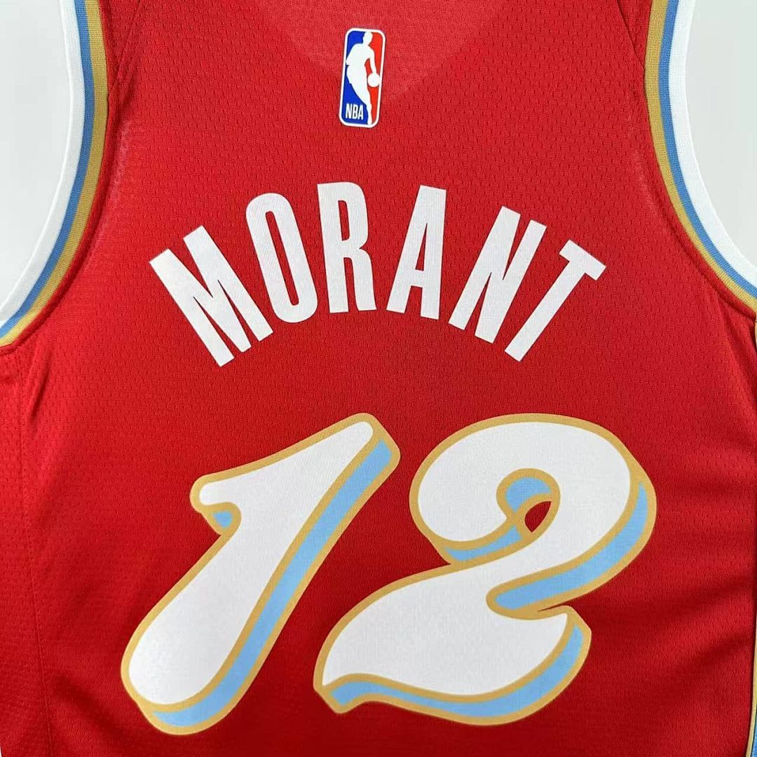 2025 Memphis Grizzlies Morant #12 City Edition NBA Jersey 5
